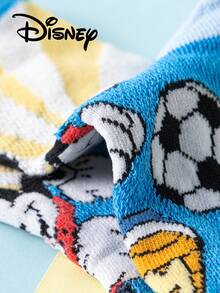 1/5 pares de calcetines de malla Disney para niños - Calcetines de malla transpirables de verano con patrón de fútbol, lindos calcetines de malla de verano adecuados para niños, calcetines de media pantorrilla con tema de fútbol, estilo de dibujos animados coreanos adecuados para niños, calcetines transpirables para estudiantes infantiles - Multicolor - Ver 4