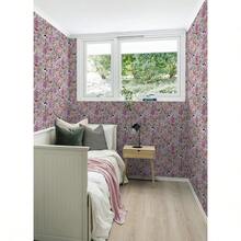 1卷可爱植物小狗图案壁纸，动物花卉图案壁纸，精致室内装饰贴纸，适用于房间、橱柜、墙面装饰，易于粘贴和移除的自粘壁纸，手工贴纸 - 植物動物 - 查看 3