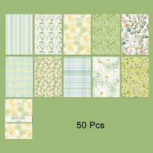 50pcs Vintage Planner Scrapbook Paper, DIY Decorative Background Memo Paper For Journaling, Non-Adhesive Mixed Pattern Material Paper, Ideal For Decorating Planners, Creating Art Projects, Scrapbooks And Junk Journals - Rectangle - View 10