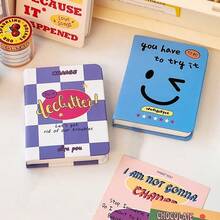 A7尺寸复古硬面口袋笔记本，96页方格内页，带丝带书签，可作日记/便签本，办公学习用品，返校季必备，独特礼物，励志之选 - 均碼 - 查看 23