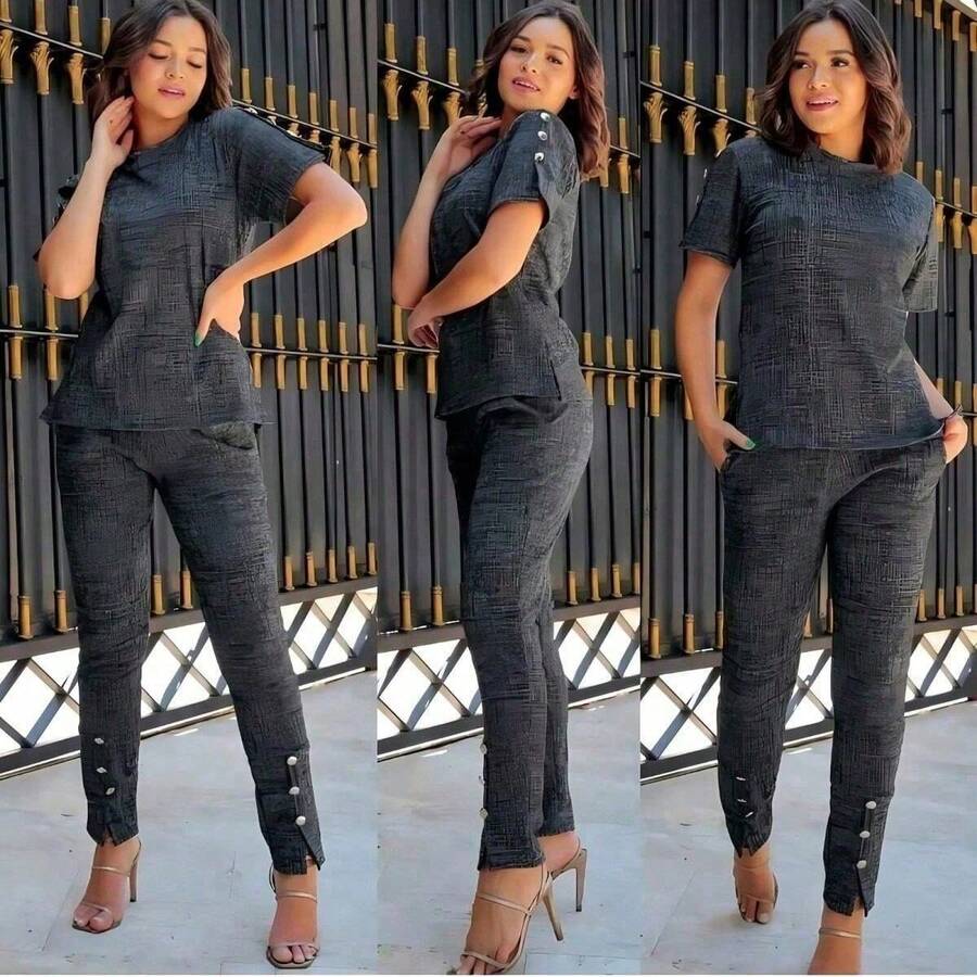 Women Two-piece Outfits - 黑色 - 查看 1