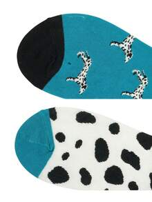 1 đôi tất họa tiết chó đốm hoạt hình unisex, thiết kế chấm bi ngộ nghĩnh, phù hợp cho mặc hàng ngày, món quà lý tưởng cho người yêu chó và thú cưng, tất thời trang thường ngày cho mọi mùa. - Nhiều màu - Xem 8