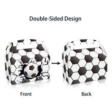 足球比赛，黑白，绿色足球场，派对糖果礼品白色卡片纸手提袋 - 查看 7