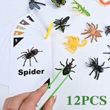 Lupa para niños, modelo de cápsula de insecto de dibujos animados, tarjeta de reconocimiento lindo para preescolar con clip - Multicolor - Ver 2