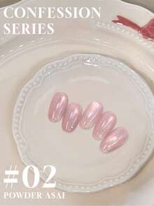 Miss Comoy 15ML Confession 猫眼指甲油凝胶，2026 新品热销，透明底油搭配丝滑粉色磁性粉，美甲灯猫眼凝胶，UV/LED 固化 - 彩色 - 查看 6