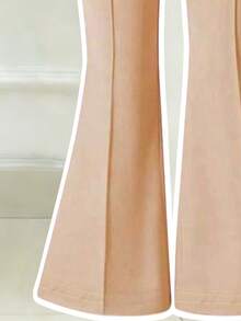 女童卡通印花圆领短袖上衣和喇叭裤套装 - 白色 - 查看 5