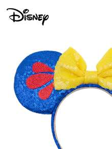 Disney 1个蓝色、红色和黄色闪光发箍 - 节日派对头饰、趣味拍照道具、游乐园配饰，适合生日派对和复活节活动，可爱蝴蝶结卡通发夹、公主装扮配饰、旅行配饰发带发箍 - 彩色 - 查看 2