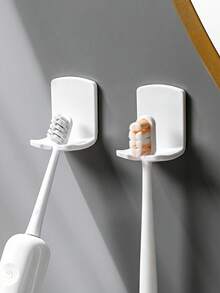 1pc Magnetic Inverted Toothbrush Cup Holder, Wall-Mounted Toothbrush Cup Storage Rack, Self-Adhesive Bathroom Toothbrush Cup Holder, Bathroom Toothbrush Cup, Toothbrush Holder, No Drilling Required, Space-Saving, Inverted Drainage Dust-Proof, Suitable For Bathroom Vanity, Used For Home, Apartment, Dormitory Bathroom Storage, Bathroom Storage Rack, Bathroom Accessories, Home Storage, Bathroom Decor - A - View 8