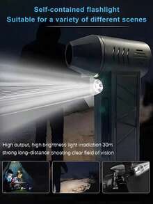 1个黑色多功能宠物毛发清洁器，压缩空气除尘器，LED显示屏，手持式清洁工具，迷你涡轮风扇13000转/分钟，适用于汽车、电脑键盘、宠物毛发、烘焙等。 - 彩色 - 查看 7