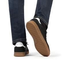 Men's Fashion Sneakers Casual Dress Shoes Lightweight Breathable Comfortable Shoes - 黑色 - 查看 8