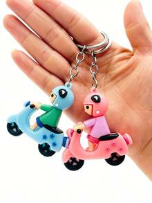1pc/3pcs Motorcycle Keychain, Cartoon Bike Keyring, Bag Pendant, Rider Keychain, Cute Small Gift - Multicolor - View 6