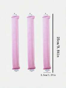 3件套免加热卷发器，便捷美发工具，海绵卷发棒，睡眠护发工具，女士泡沫卷发器，卷发棒，返校必备，旅行必备，女士发饰，卷发器。适用于卷发造型、美发沙龙、配饰、派对和浴室使用。 - 多色 - 查看 4