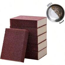 10pcs Magic Sponge Eraser Carborundum Removing Rust Cleaning Brush Descaling Clean Rub,Kitchen,Bathroom,Home,Household Suppliers - Brown - 查看 1