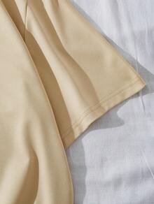 Disney Official Authorization | Women's 2PCS Casual Short-Sleeve T-Shirt & Shorts Set. Featuring A Mickey Mouse Head Silhouette, Combined With 2026 Rainbow Castle, Fireworks And Balloon Elements. The Fabric Is Soft And Breathable, Making It Perfect For Vacations, Outings And Daily Casual Wear. - Apricot - View 5