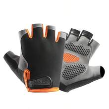 1 đôi găng tay thể thao không ngón unisex, thoáng khí, giảm sốc, chống trơn trượt, thích hợp cho đạp xe và tập thể dục ngoài trời. - Nhiều màu - Xem 6