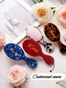 Personalized Name Comb, Customized Small Hair Comb, Engraved Wallet Comb, Customized Hair Comb, Bridesmaid Gift, Women's Gift, Travel Organizer - Multicolor - View 4
