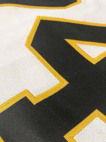 Atonmore Chaqueta de béisbol blanca para hombres, 8/24, sudadera deportiva casual con botones y bordados, adecuada para entrenamiento y competición - Blanco - Ver 3