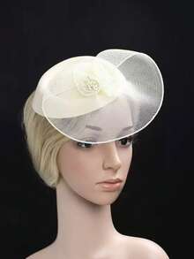 1pc Women's Headpiece, Suitable For Tea Party, Kentucky Derby, Cocktail Party, Wedding, Bride, Petite And Elegant, Mini Hat, Mini Headpiece - Multicolor - View 9