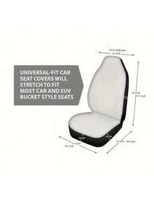 1件装独特豹纹及豹头图案汽车座椅套，透气冰丝面料坐垫，适用于SUV和轿车，四季皆宜，防尘可水洗 - 彩色 - 查看 1