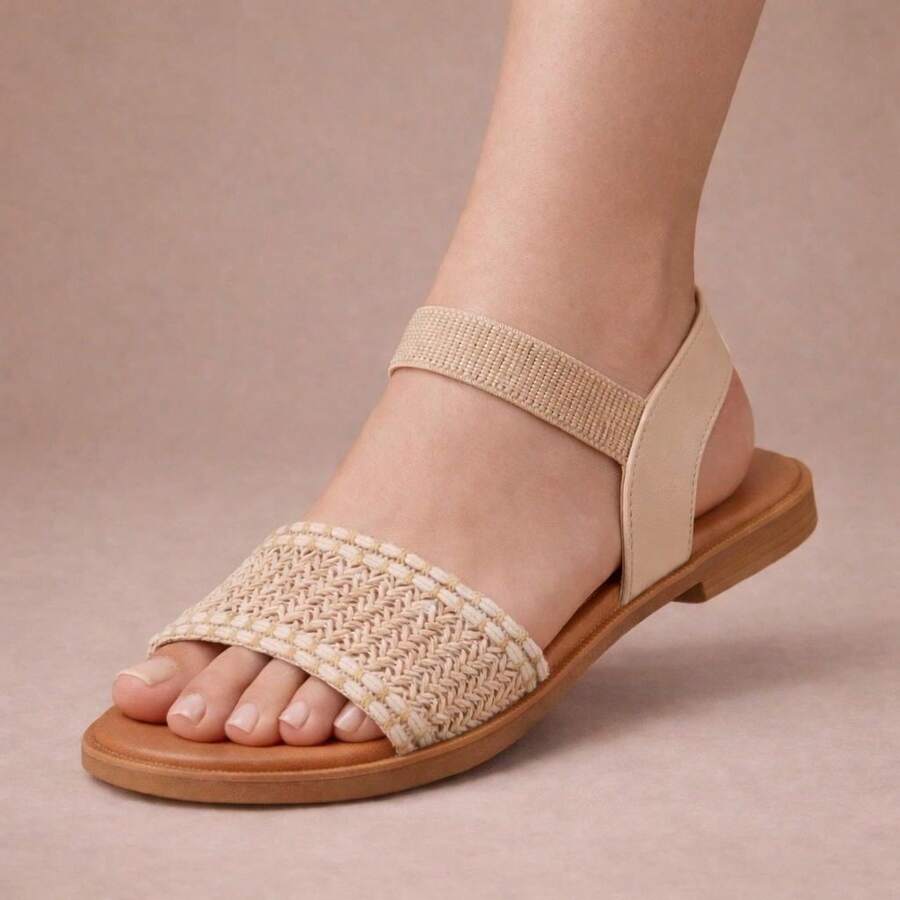 Flat Sandal With Elastic - TRICOR BEGEE - Xem 1