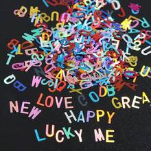 12个槽位全息闪光英文字母片，用于环氧树脂填充，激光切割字母树脂亮片填充硅胶模具DIY - 彩色 - 查看 5