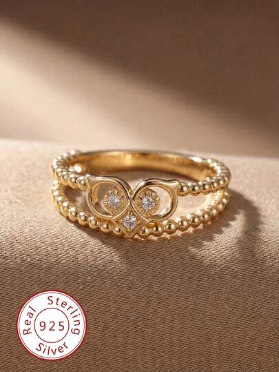 1pc 925 Sterling Silver Vintage Intricate Owl & Flower Design Ring, Suitable For Women's Daily Wear Or Party Accessories, High-Quality Jewelry Gift