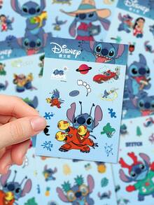 Disney 8张莉萝与史迪奇卡通贴纸，防水PVC卡通装饰贴纸，适用于行李箱、吉他、水瓶、手机壳、笔记本电脑、礼品等。 - 莉蘿與史迪奇 - 查看 6
