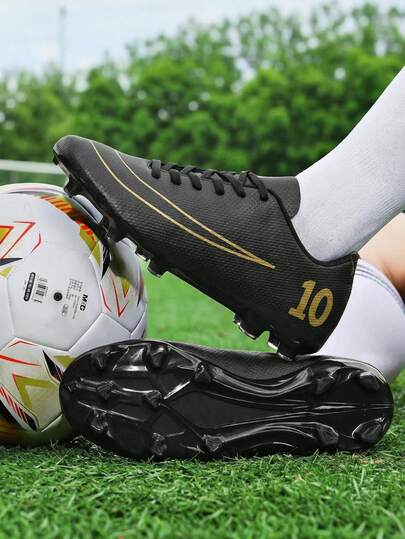 Youth Low Top Soccer Shoes Long Spikes Outdoor Training For Boy Girl