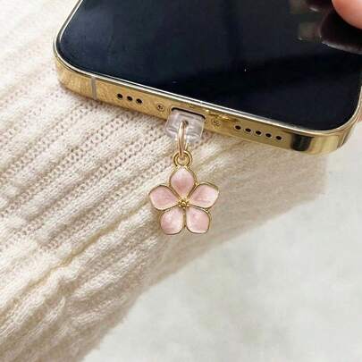 Phích cắm chống bụi hình bông hoa tối giản cho cổng sạc điện thoại di động, máy tính bảng hoặc IPad