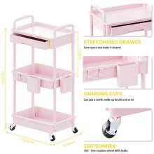 Storage Island & Carts Slim Rolling Storage Cart, 3 Tier Bathroom Storage Organizer Laundry Room Utility Cart Mobile Shelving Unit, Multi-Purpose For Kitchen Office Bathroom Laundry Narrow Places,Room Decor,Shelf,Organziers Storage,Storage Orangizer,Bathroom,Bathroom Storage,Home Decor - Nhiều màu - Xem 3