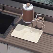 Coffee Machine Mat, Kitchen Countertop Draining Mat, Quick Dry, Heat Resistant, Non-Slip Rubber Bottom, Waterproof, Easy To Clean - Color - View 5