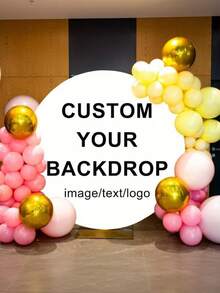 Latar Belakang Foto Bulat Kustom - Latar Belakang Fotografi Bulat yang Dipersonalisasi (Cetak Gambar/Logo/Desain Anda Sendiri). Terbuat dari Kain Poliester Tahan Lama, Cocok untuk Pernikahan, Pesta Ulang Tahun, Acara Baby Shower, Properti Studio, dan Berbagai Dekorasi Acara | Desain Bulat Modern | Tekstur Halus - Aneka warna 01 - View 4