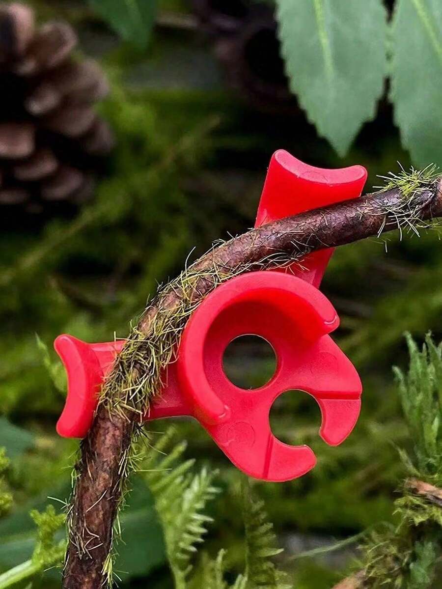 20pcs Plastic Garden Potted Plant Bending Tube Clips, Red & Green Plant Training Fixator 90 Degree Bending Clips - Multiple Styles - View 1