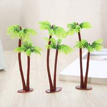 10pcs Mini Coconut Trees, Miniature Artificial Coconut Tree Decor, Micro Tropical Plant Model, Baking Cake Decoration Micro Landscape Props, Realistic Trunk Texture, Delicate Layered Green Leaves, Stable Double Stem + Round Base Design, Small Size For Easy Storage And Scene Matching, Waterproof, Fade-Resistant, Durable - Multicolor - View 4