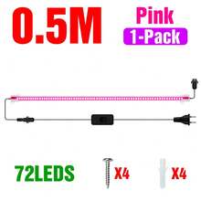 LED Grow Light Bar Full Spectrum AC220V Green Plant Lamp UV IR Red Blue Indoor Hydroponic Flower Seedling Potted Succulent Vegetables Tomato Cactus Bonsai Moss Fish Tank Aquatic Plants Cultivation Growth Box Fill Lighting Pink /Sunlight 1-12Heads With EU Plug 30CM/50CM 11.81Inch/19.69Inch - EU C Type Plug(220-240V) - View 41