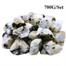 Amazing Gemstone Rainbow Moonstone - Raw Crystals And Healing Stones, Natural Rocks For Tumbling - DIY Raw Stones And Crystals - Multicolor - View 7