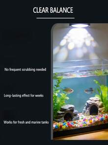 YEGBONG 1瓶/100毫升水族箱清洁剂，适用于淡水鱼缸的日常清洁和维护，可澄清水质、去除藻类、分解有机物、絮凝悬浮颗粒、清洁玻璃壁和设备。 - 液體 - 查看 8