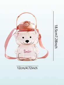 Cute Bear Straw Cup With Lid And Straw, Reusable, Honey Bear Cup, Adorable Bear Shaped Straw Cup, Suitable For Hot/Cold Drinks, Coffee, Alcohol, Juice, Milkshake, Bubble Tea, Birthday Gift, High Aesthetic, Party Supplies, Exquisite Creative Gift, Suitable For Easter, Mother's Day, Independence Day - Multicolor - View 13