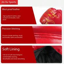1 Set Boxing Gloves, Punching Bag For Free Fighting, Muay Thai, MMA Training, Flame Boxing Training Gloves - Multicolor - View 5
