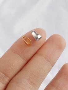 100 piezas Ganchos de conexión de acero inoxidable con clip de presión para hacer joyas DIY, accesorios y suministros - Botones de bricolaje - Ver 2