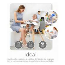 4-In-1 Adjustable Baby High Chair For Feeding, Dark Gray - Grey - View 2