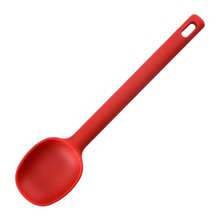 Silicone Cooking Spoon, Heat-Resistant Rubber Spoon, Salad Mixing Spoon, Silicone Soup Spoon, Dining Spoon, Flat Spoon, Kitchen Spoon, Kitchen Utensils, Spoon, Non-Stick Silicone Spoon Suitable For Heat-Resistant Long Handle Cooking, Mixing, Baking, Baking Tools - Multicolor - View 7