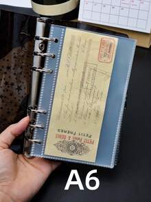 20张M5/A6/A7/A8尺寸的替换内页，透明内袋，相册补充页，单槽双面相册内页，现金/卡片夹，适用于3英寸/4英寸的即时照片、明信片、手账用品、贴纸和各种卡片：迷你卡、偶像卡、票根等，适合家庭、学校和办公室使用，开学季必备 - 1 Set - 查看 10