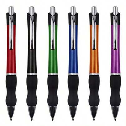 Retractable Ballpoint Pens Black Ink 1mm Medium Point Work Pen Smooth Writing For Men Women Office Business 6 Count+3 Refills