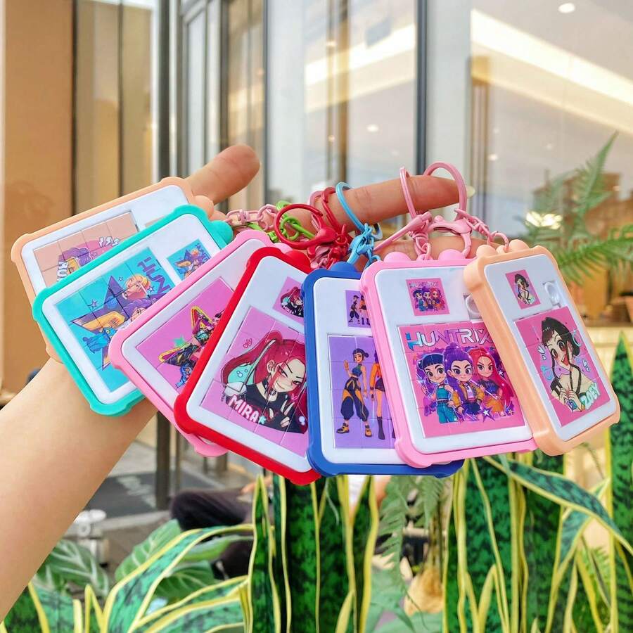 Hasbro 6 chiếc móc khóa xếp hình bỏ túi K-POP "Nhóm nhạc ma quỷ Huarongdao" đang thịnh hành, quà tặng. - Nhiều màu - Xem 1