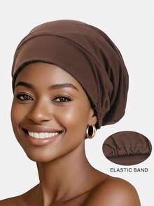 1pc Women's Satin Lined Sleep Cap/Hair Bonnet, Suitable For Daily Use - Multicolor - View 15