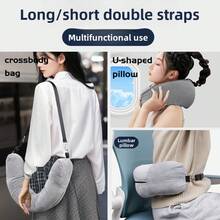 1 chiếc gối du lịch hình chữ U có thể nạp lại, gối kê cổ di động dùng cho máy bay, du lịch, dã ngoại, du lịch mùa xuân, quà tặng du lịch lễ Phục sinh, quà tặng du lịch Ngày của Mẹ, vật dụng cần thiết cho chuyến đi đường bộ Ngày Tưởng niệm, vật dụng cần thiết khi mang hành lý xách tay, vật dụng cần thiết khi đi máy bay. - Nhiều màu - Xem 5