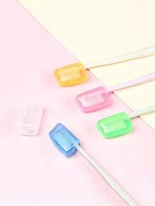 5pcs Electric Toothbrush Head Protective Covers Storage Box, Travel Toothbrush Head Protective Covers, Dust-Proof Portable Toothbrush Head Protective Covers Storage Box, Perfectly Suitable For IO Series Electric Toothbrushes, Effectively Prevents Dust From Entering, Suitable For Travel, Camping, Home, School And Other Occasions. - Random Color - View 6