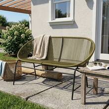 Sofá de dos plazas (verde)