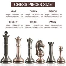 Easytoday Bộ cờ vua cao cấp 30,5cm/12inch tiêu chuẩn quốc tế với quân cờ bằng kim loại, bao gồm 2 quân Hậu bổ sung. Thích hợp làm quà tặng dịp lễ. - Nhiều màu - Xem 9